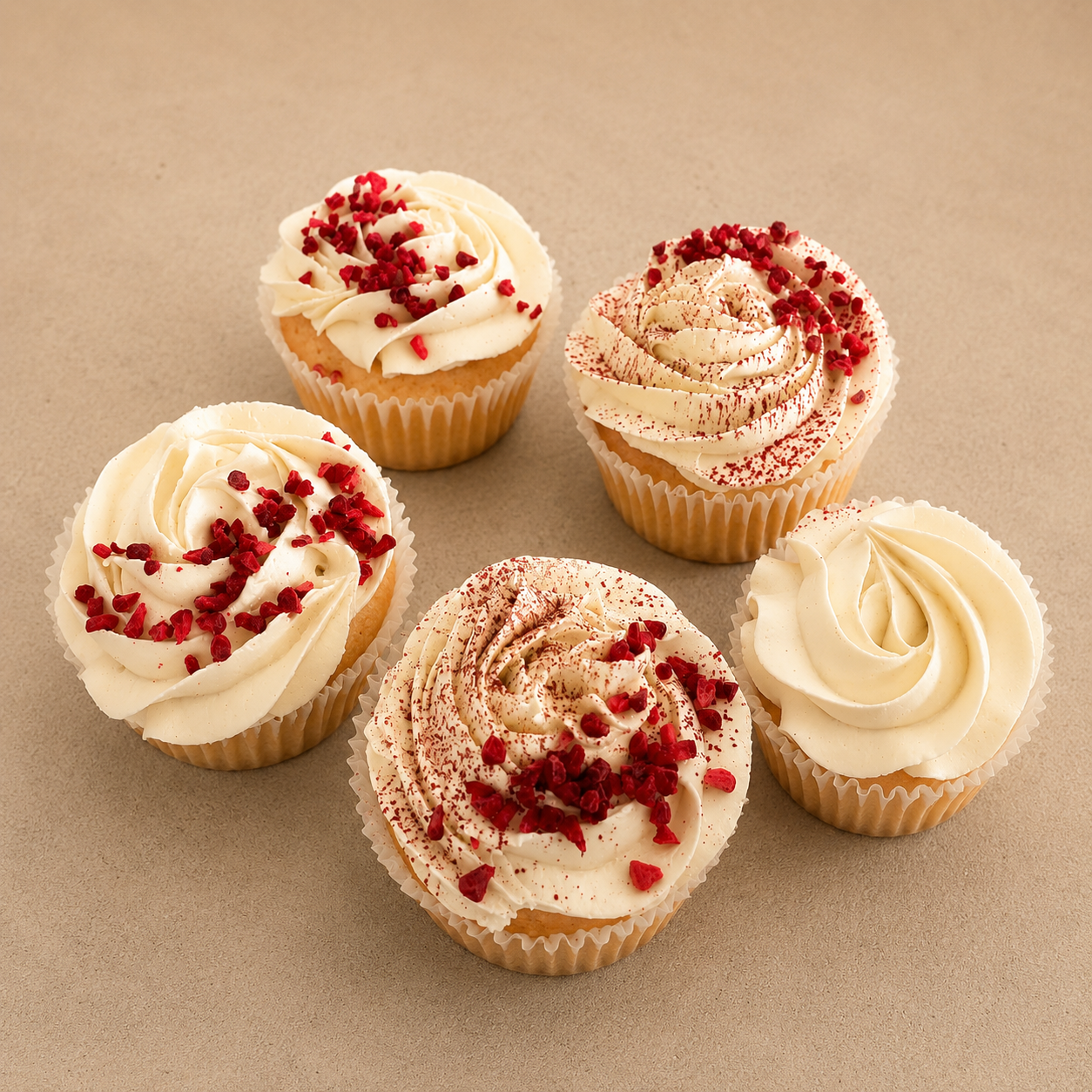 Cupcake vitchoklad/hallon 10st